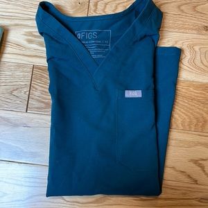 Figs Caribbean blue XS caterina one pocket top